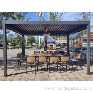 louvre gazebo Aluminum Outdoor Deck Garden Motorized